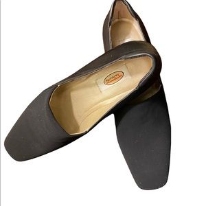 Talbots Black Leather/fabric upper Shoes Sz 8.5